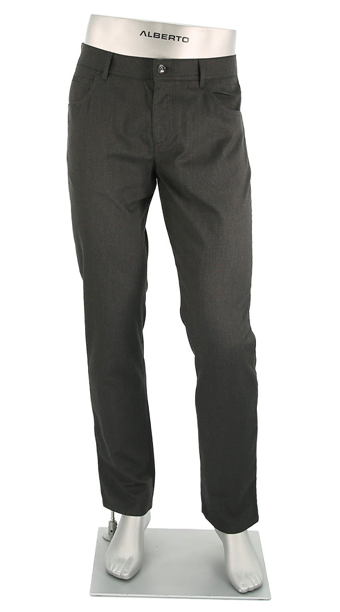 Alberto Pipe Textured Ceramica Charcoal - Alberto Pants USA
