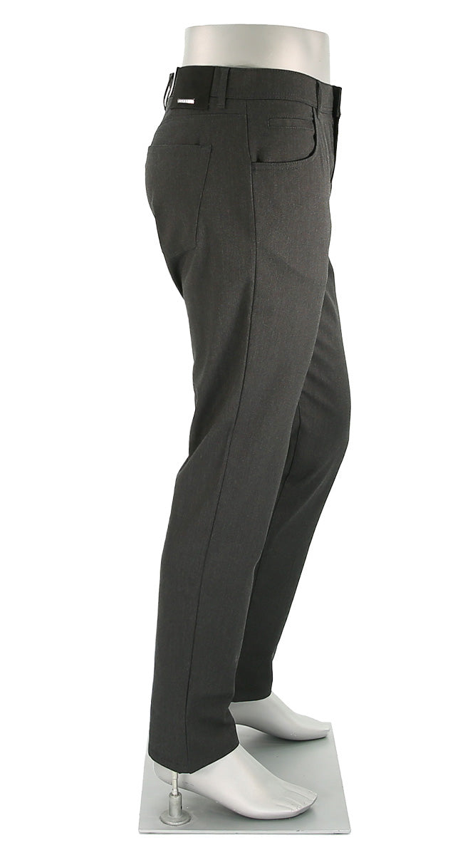 Alberto Textured Ceramica Charcoal Pants Side View