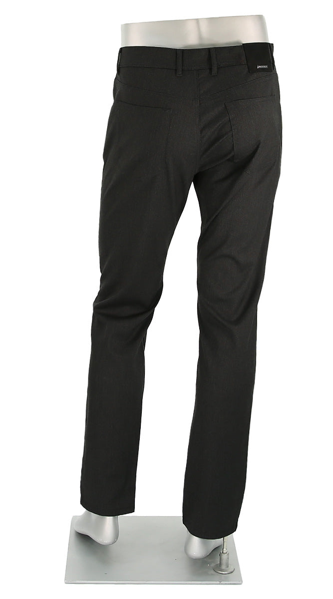 Alberto Textured Ceramica Black Pants Back View