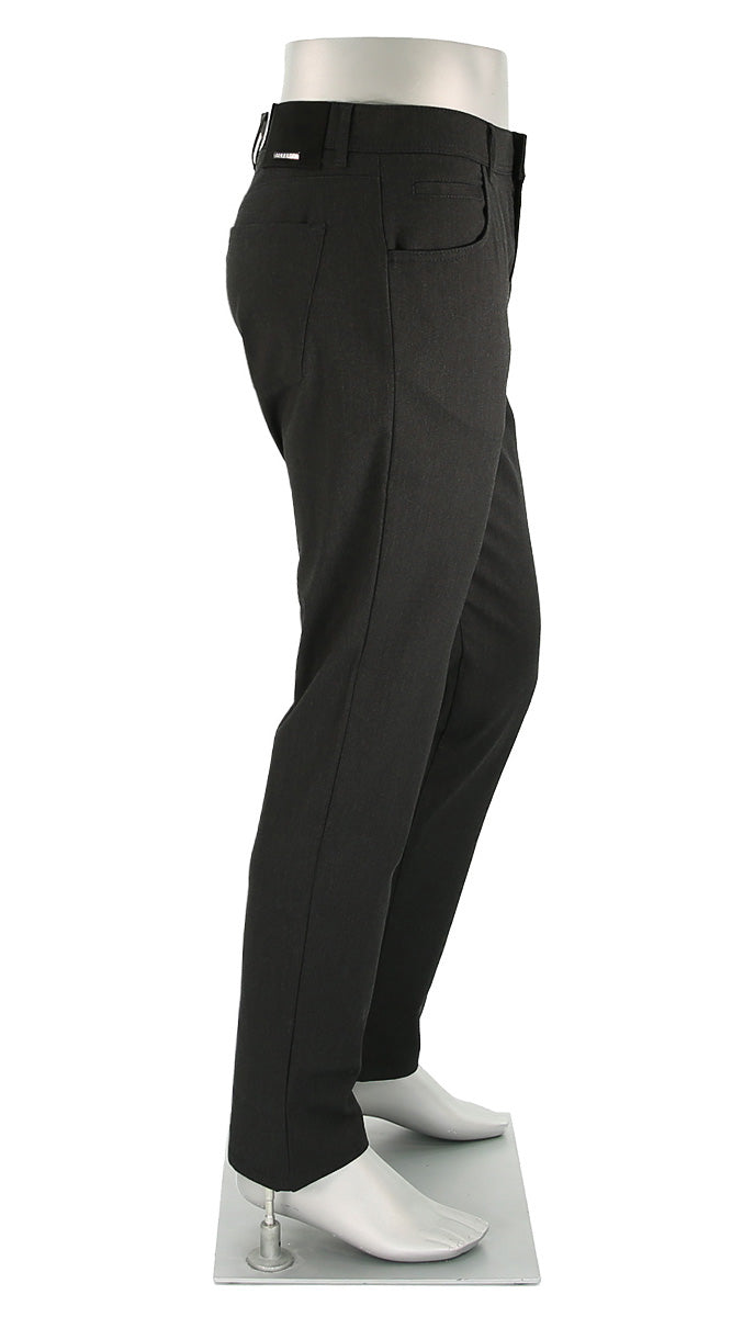 Alberto Textured Ceramica Black Pants Side View
