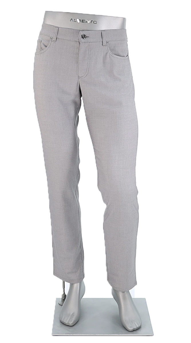 Alberto Pipe Ceramica Two Tone Light Grey - Alberto Pants USA 
