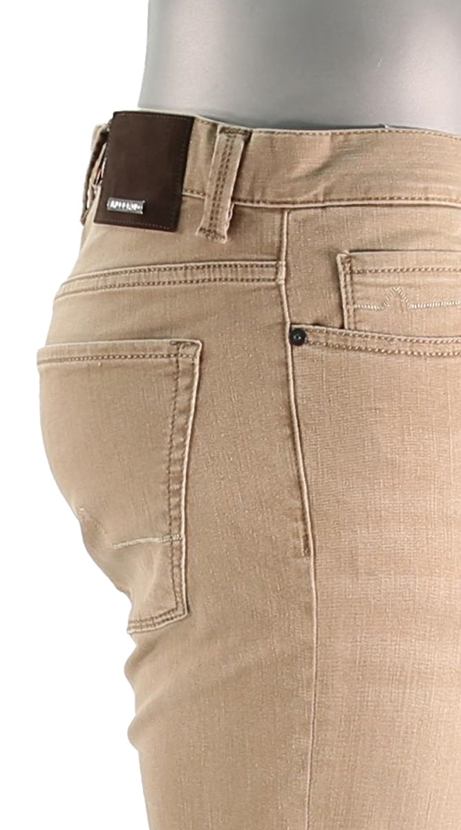 Alberto Pipe Tan Stretch Side View