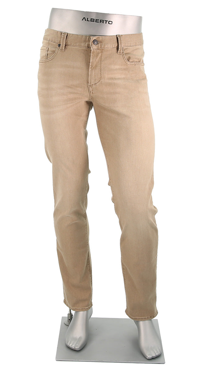 Alberto Pipe Jeans Tan -Alberto Pants USA