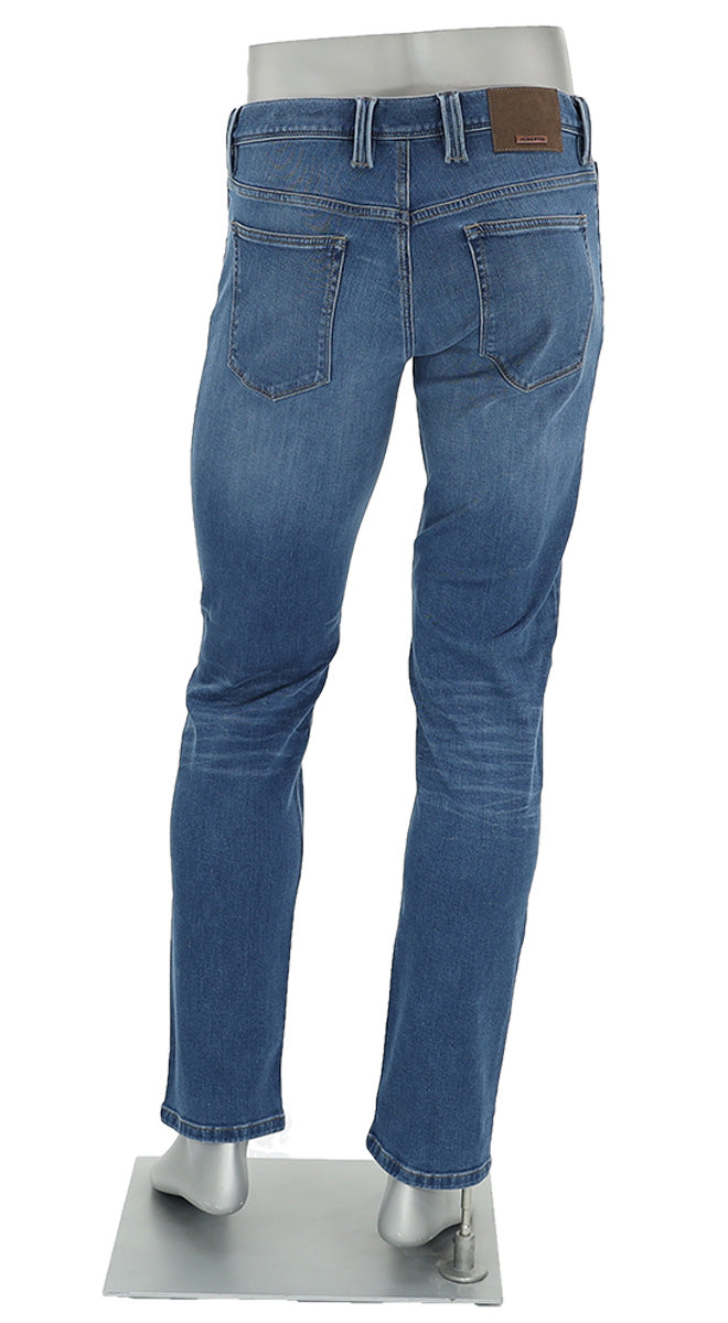 Alberto Pipe Superfit Dual Fx Soft Hand Denim Blue Back View 