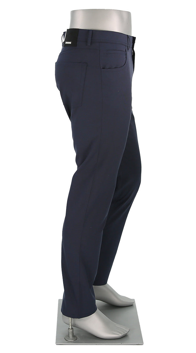 Alberto Stone Mini Pepita Ceramica Navy Pants Side View 