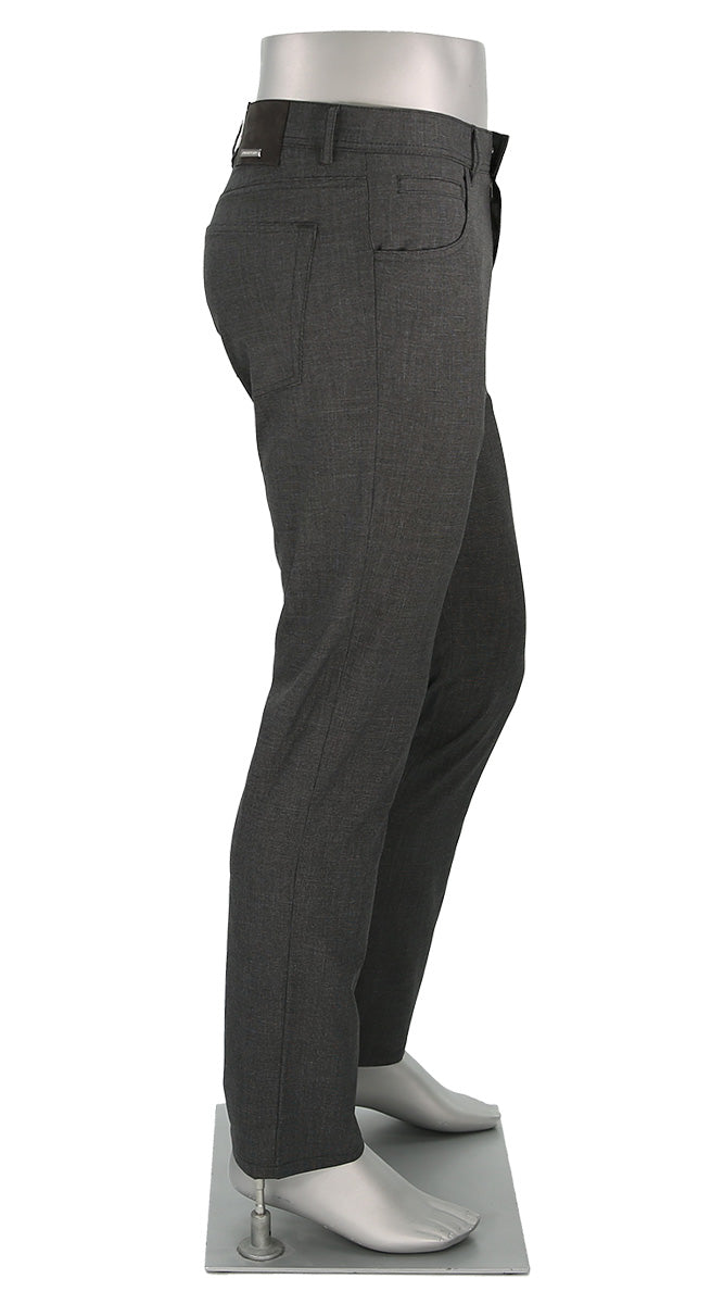 Alberto Stone Mini Pepita Ceramica Charcoal  Pants Side View 