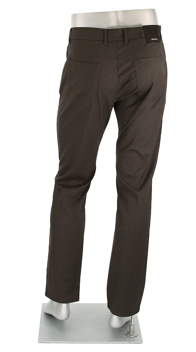Alberto Stone Textured Ceramica Brown Pants Back View