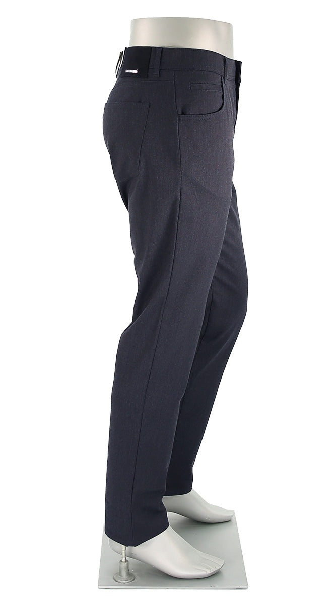 Alberto Stone Textured Ceramica Navy Pants Side View 