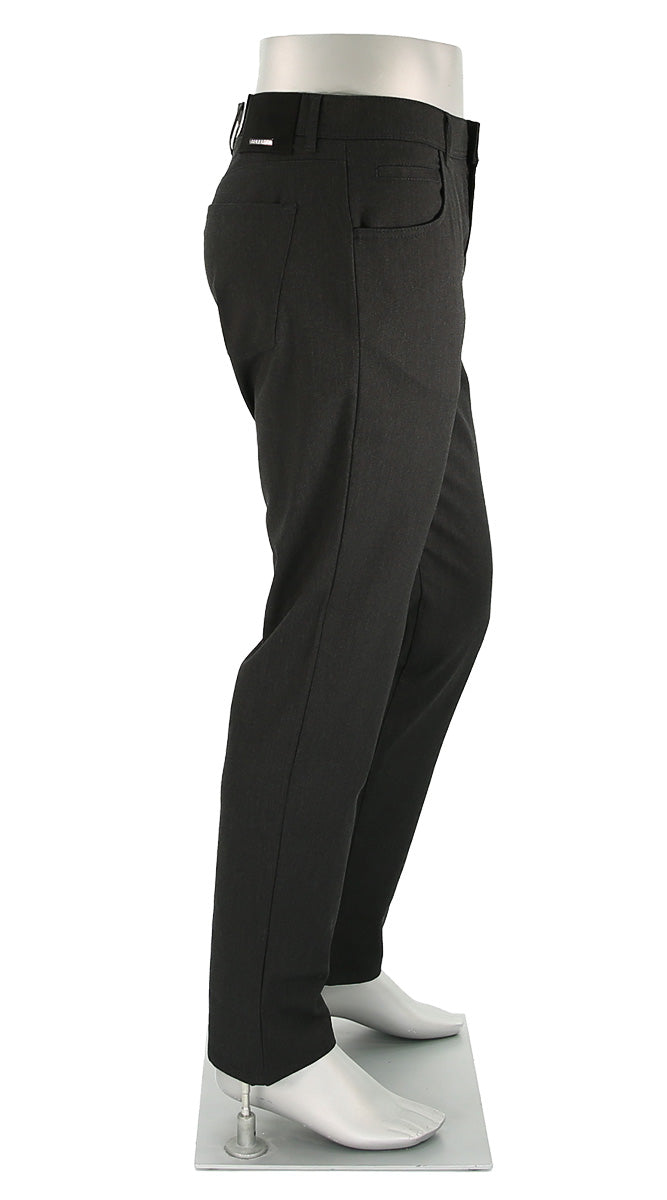 Alberto Stone Textured Ceramica Black Pants Side View 