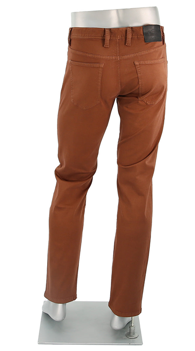 Alberto Stone Stretch Colored Denim Paprika  Pants Back View 
