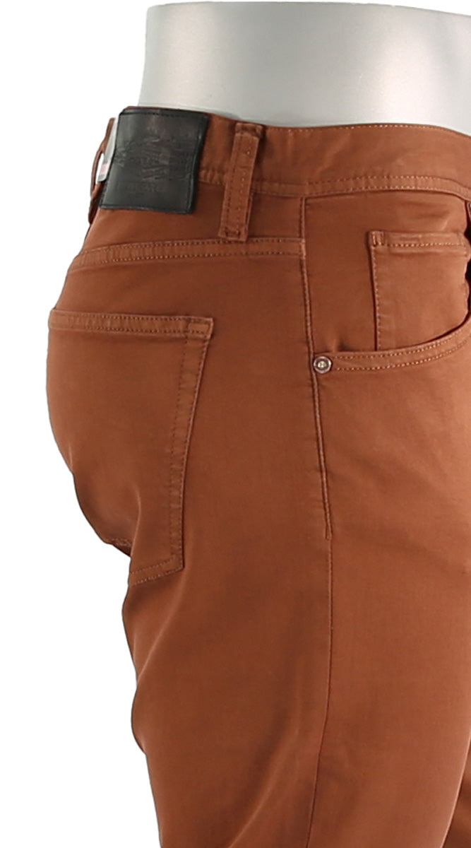 PIPE STRETCH COLORED DENIM PAPRIKA