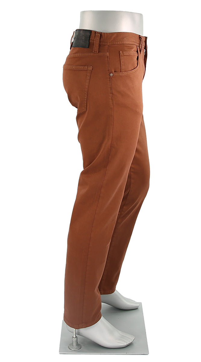 Pipe Stretch Colored Denim Paprika
