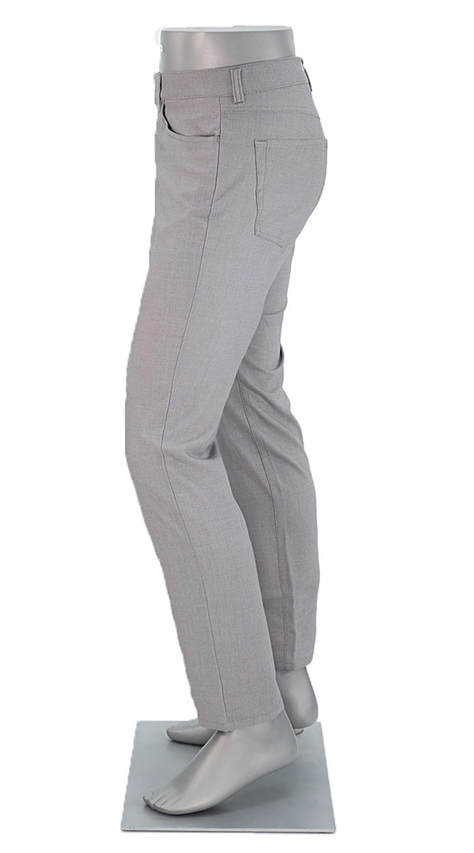 Alberto Stone Ceramica Two Tone Light Grey  Pants Side View 