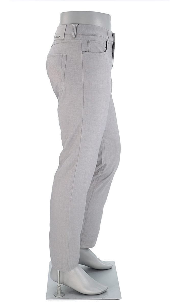 Alberto Stone Ceramica Two Tone Light Grey  Pants Side View 
