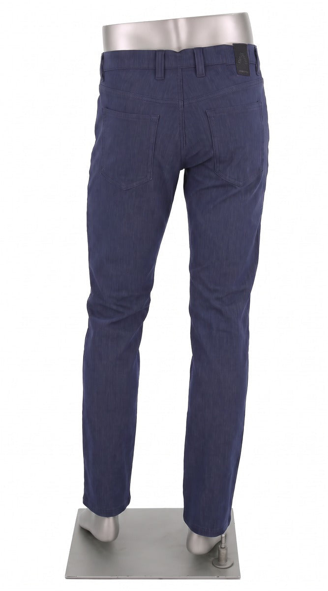 Alberto Pipe Ceramica men's pants – heather blue, back view