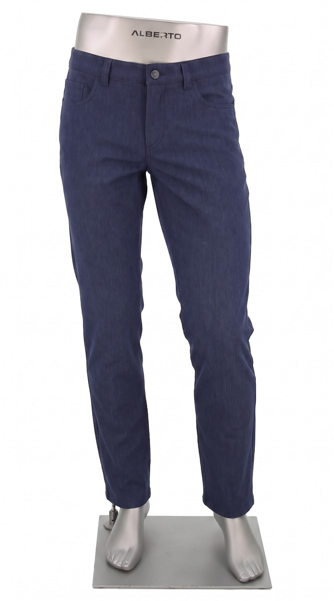 Alberto Pipe Ceramica men's pants – heather blue, front view
