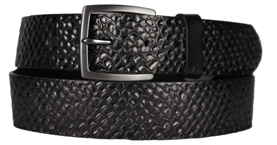 Alberto Grant Leather Belt Black - Alberto Belts USA