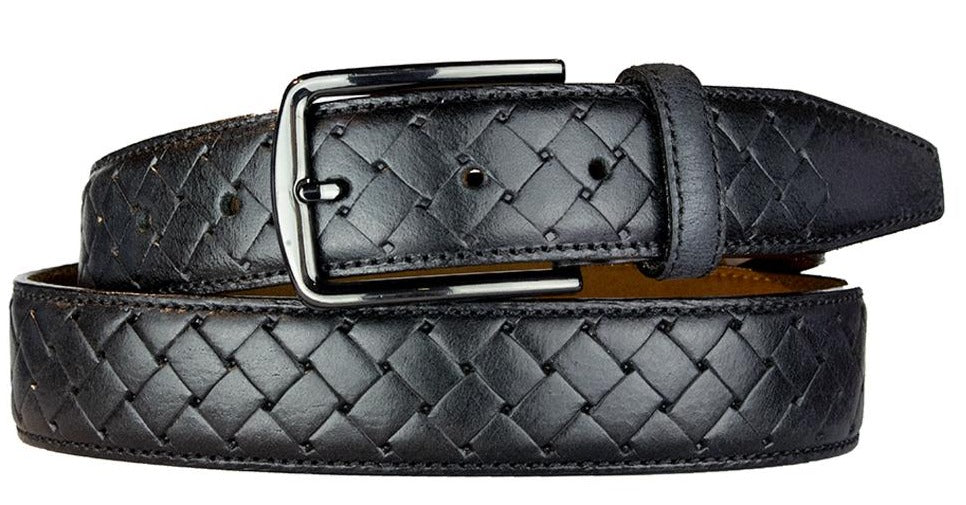 Alberto Tristan Leather Belt Black - Alberto Belts USA