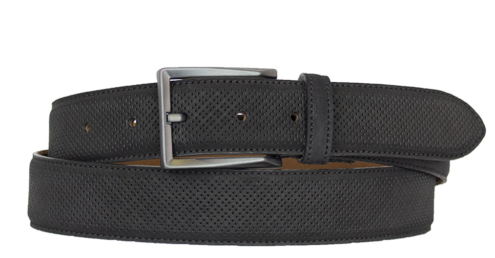 Alberto Sebastian Suede Belt Black - Alberto Belts USA 