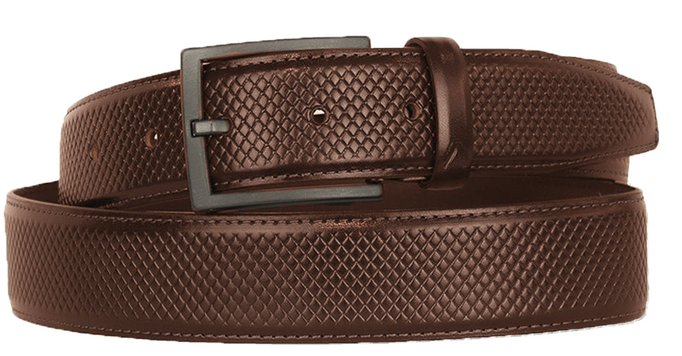 Alberto Dominic Leather Belt Brown - Alberto Belts USA
