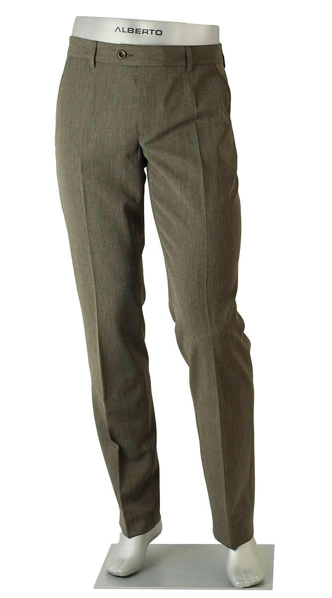 ALBERTO CERAMICA GEORGE DRESS PANT HEATHER BROWN 0039