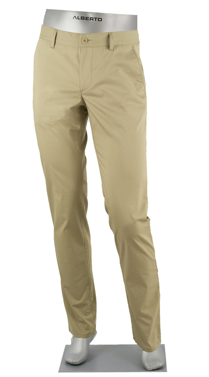 ALBERTO PANT LOU COTTON CERAMICA GABARDINE FAWN 1509