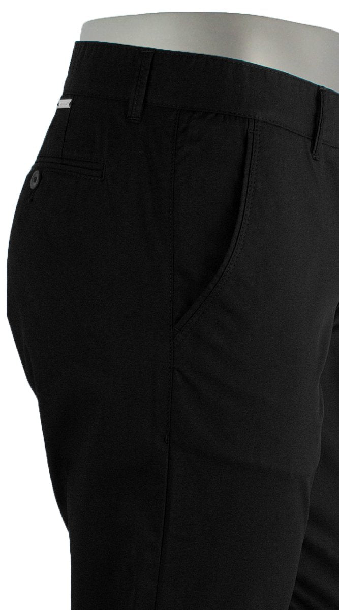 ALBERTO PANT LOU COTTON CERAMICA GABARDINE BLACK 1509