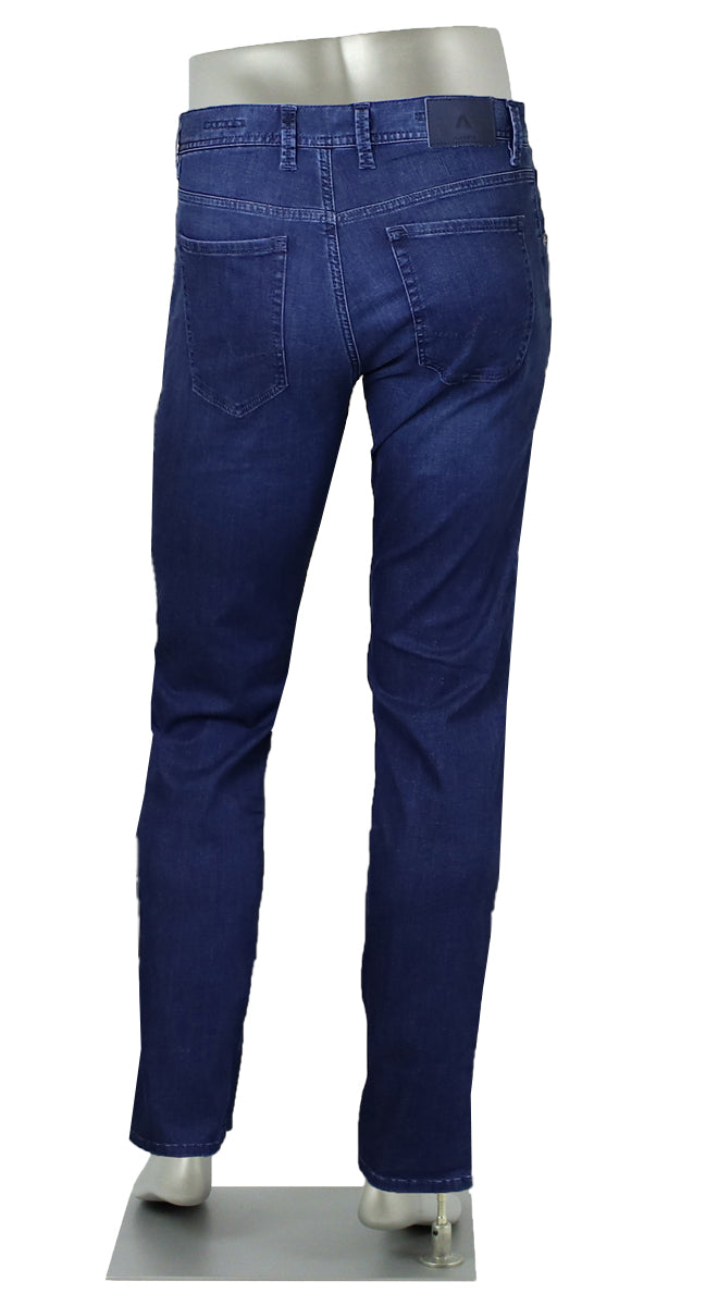 Alberto Pipe Tencel Light Weight Indigo Back View 
