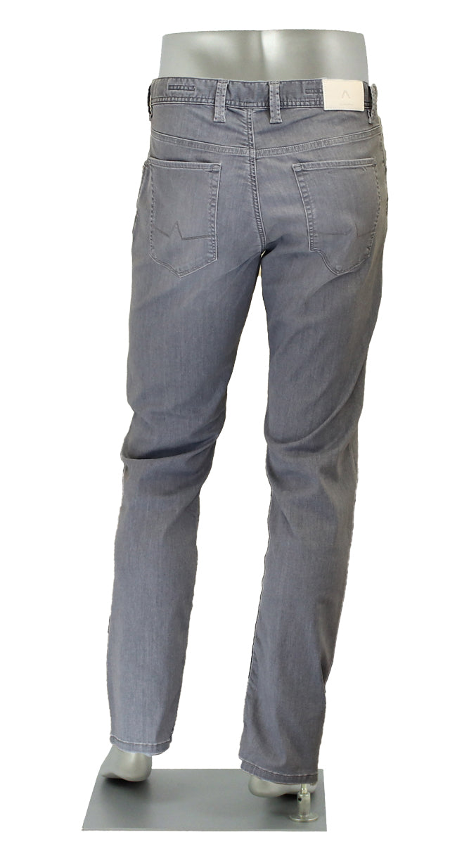 Alberto Pipe Tencel Light Weight Grey Back View 