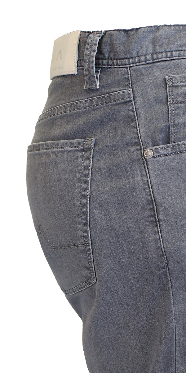 Alberto Pipe Tencel Light Weight Grey Closer Side View 