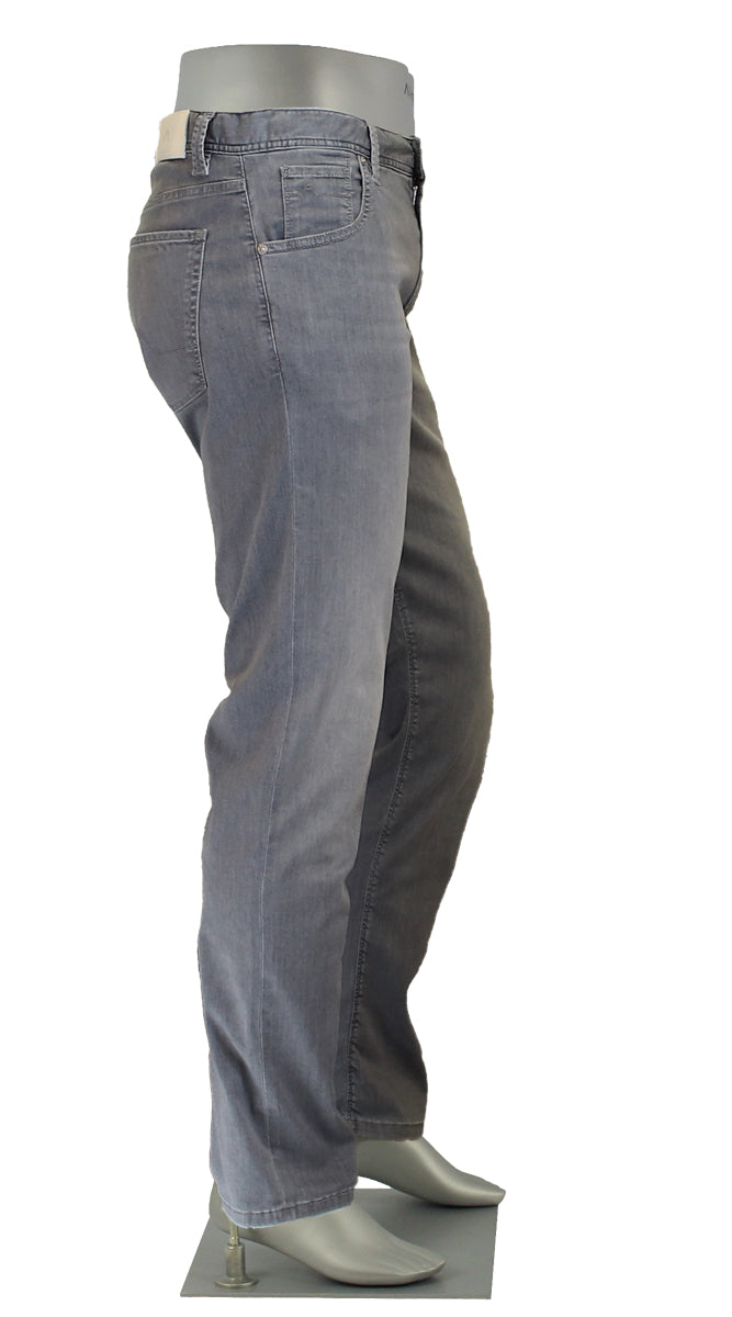 Alberto Pipe Tencel Light Weight Grey Side View 