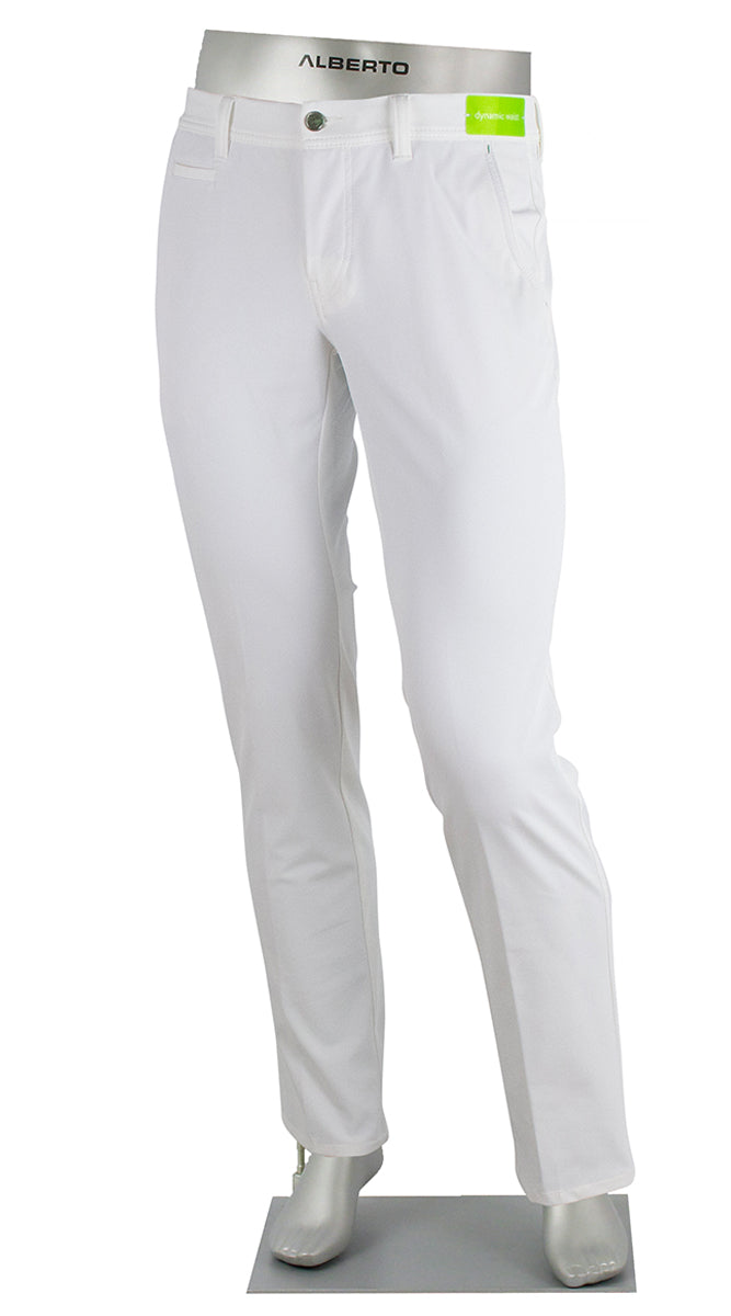 Alberto Rookie Golf 3x Dry Pant White - Alberto Pants USA