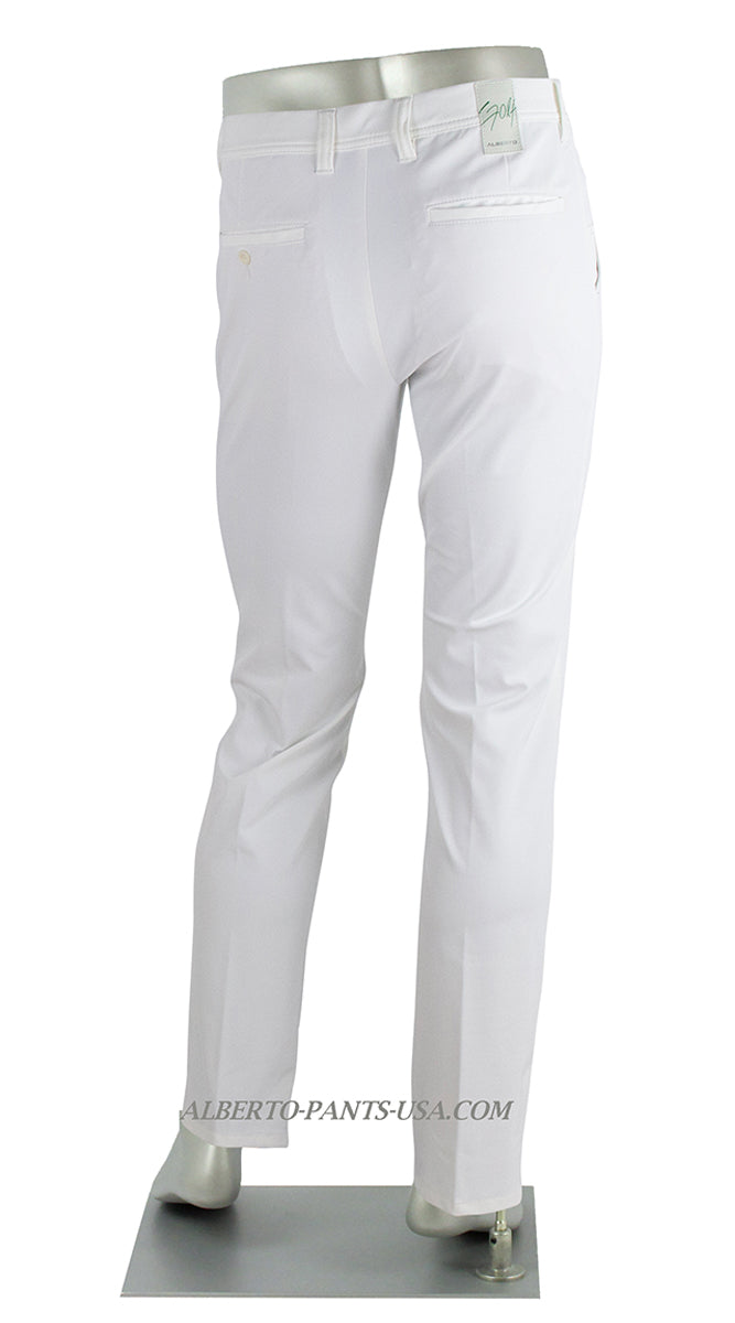 Alberto Rookie Golf 3x Dry Pant White Back View