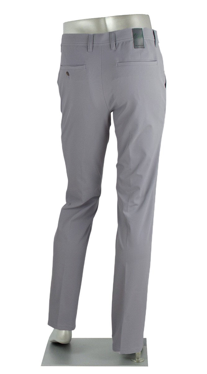 Alberto Rookie Golf 3x Dry Pant Medium Grey Back View 