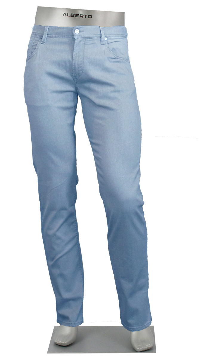 Alberto Pipe Tencel Light Weigh Light Blue - Alberto Pants USA