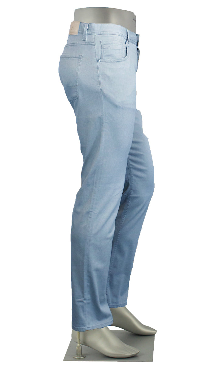 Alberto Pipe Tencel Light Weigh Light Blue Side View 