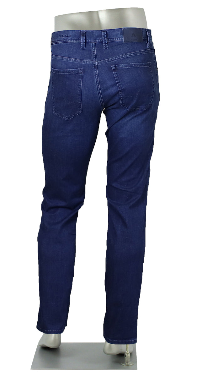Alberto Stone Tencel Light Weight Indigo Back View