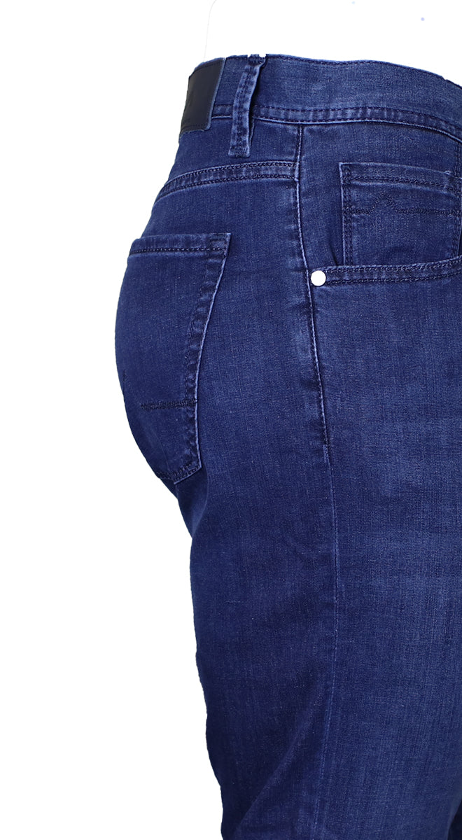 Alberto Pipe Tencel Light Weight Indigo Closer Side View 