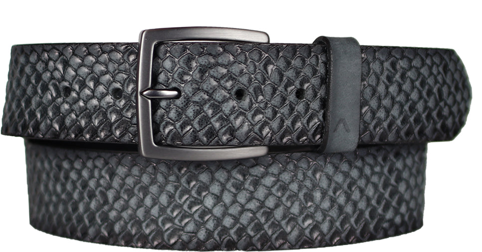 Alberto Grant Leather Belt Blue - Alberto Belts USA