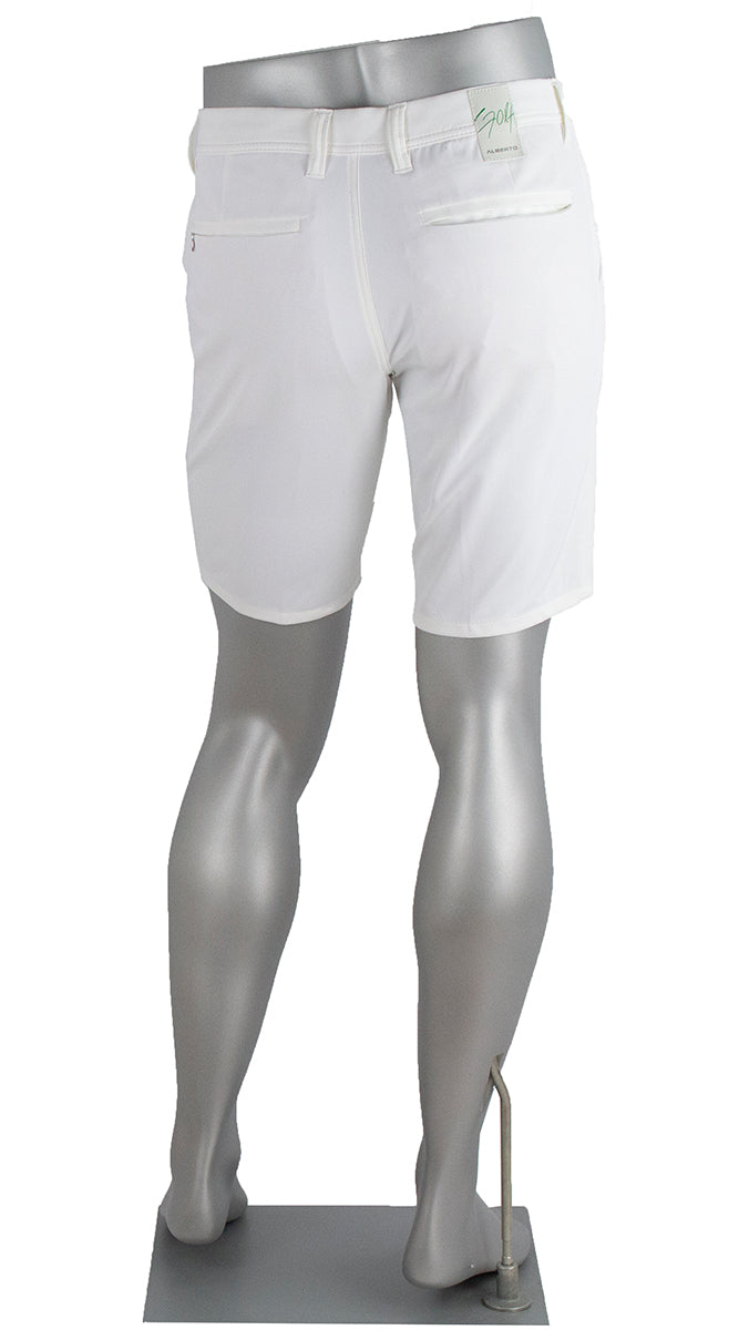 Alberto Earnie Golf 3x Dry Shorts White Back View