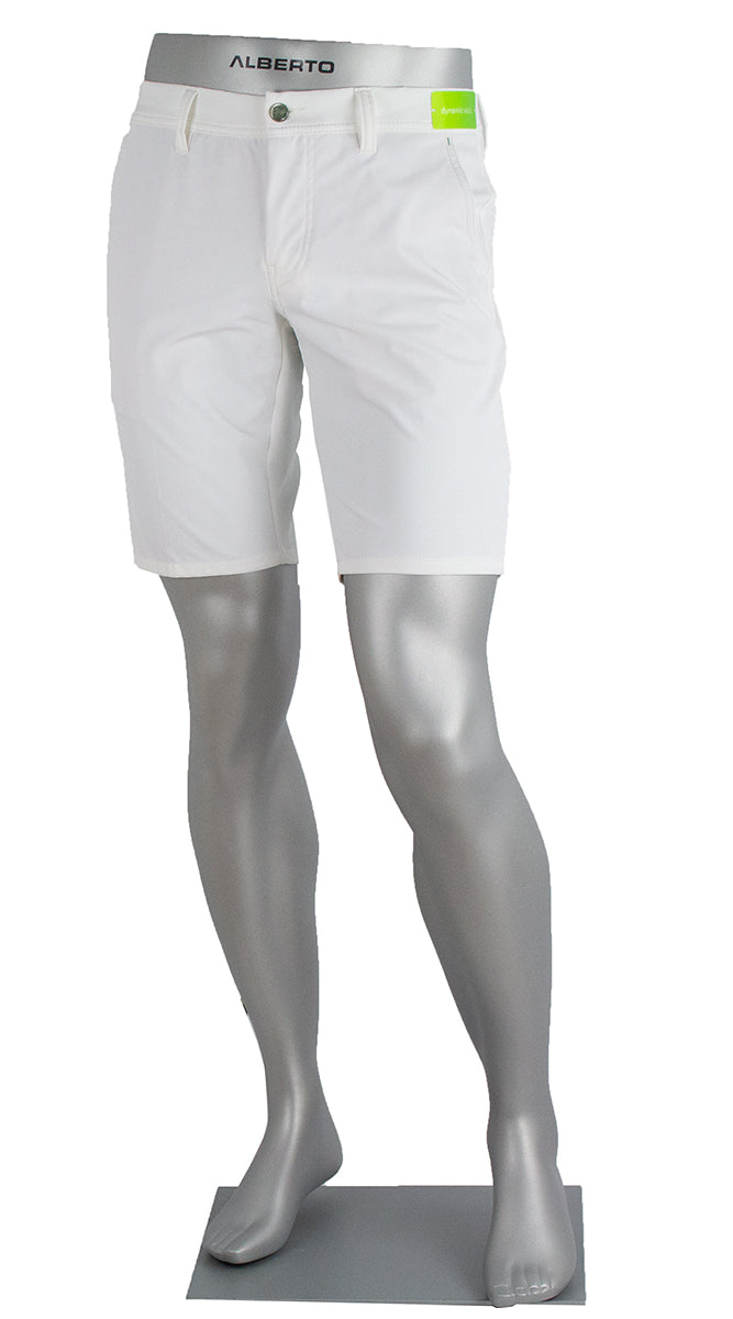 Alberto Earnie Golf 3x Dry Shorts White - Alberto Shorts USA 