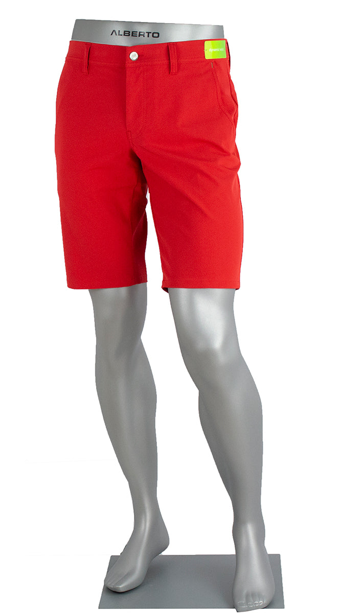 Alberto Earnie Golf 3x Dry Shorts Red - Alberto Shorts USA 