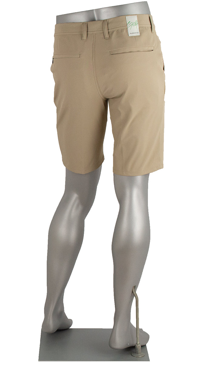 Alberto Earnie Golf 3x Dry Shorts Tan Back View
