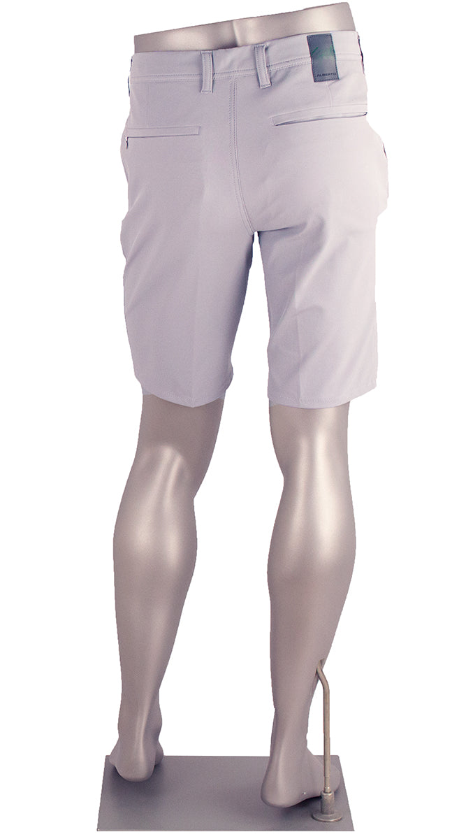 Alberto Earnie Golf 3x Dry Shorts Light Grey Back View 