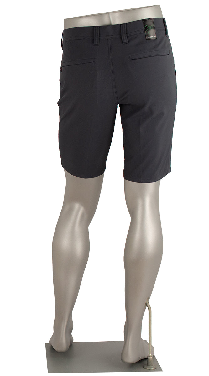Alberto Earnie Golf 3x Dry Shorts Charcoal Back View