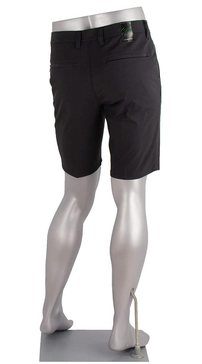 Alberto Earnie Golf 3x Dry Shorts Black Back View