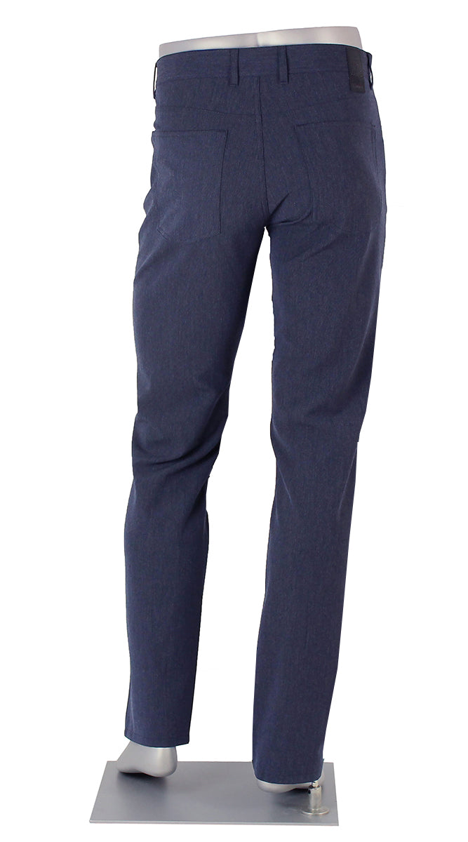 Alberto Pipe Ceramica Heather Blue Pants Back View