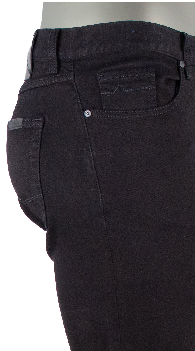 Alberto Pipe Jeans Dual Fx Black Closer Side View 