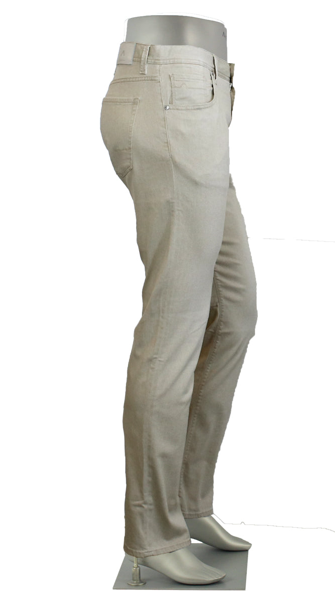 Alberto Pipe Tencel Light Weight Tan Side View 