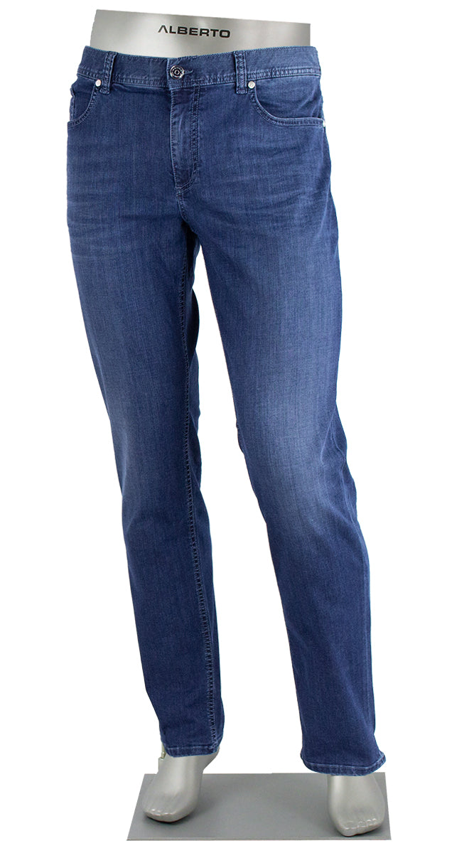 Alberto Pipe Coolmax® Business Jean Blue - Alberto Pants USA